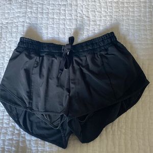 Black lululemon hotty hot shorts